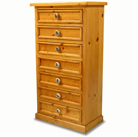 Solid Pine 7 Drawer Lingerie Chest