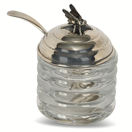 Art Deco Sterling Silver Beehive Honey Jar with Spoon – R. Blackinton & Co.