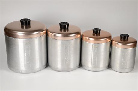 Vintage Aluminum Canisters