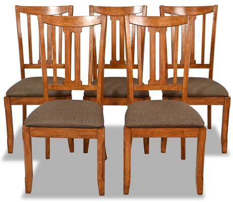 Set 5 Oak Dining Chairs