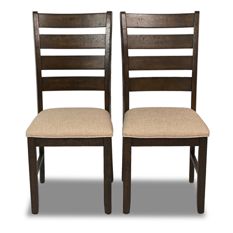 Pair Contemporary Sawyer Ladder Back Chairs