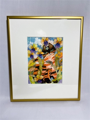 Cat and Mouse Framed Watercolor