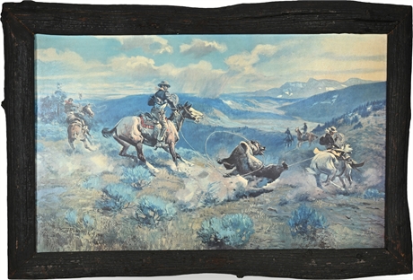 C.M. Russell “Loops and Swift Horses” Print – Bassett Handicrafts Montana