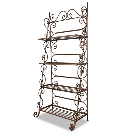 Turkish Wrought Iron Baker's Rack – 73” Tall