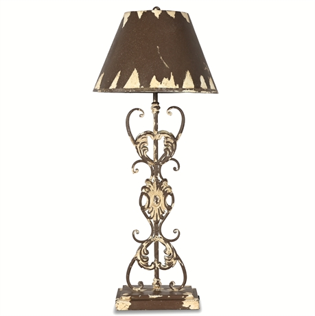 33" Wrought Iron Style Lamp