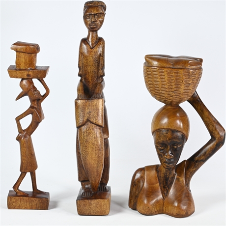 African Themed Carved Sculptures