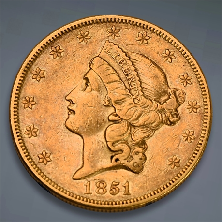 1851-O $20 Liberty Head Double Eagle Gold Coin