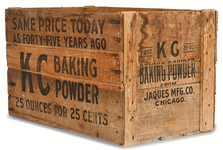Antique Wood 'KC Baking Powder' Crate