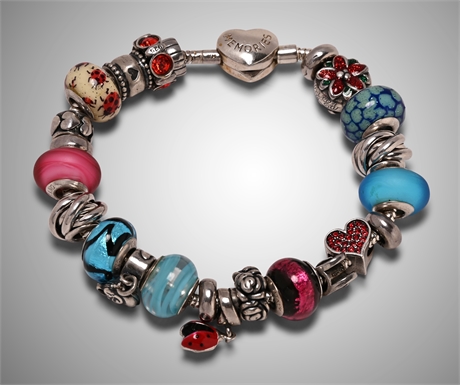 Italian Sterling Charm Bracelet