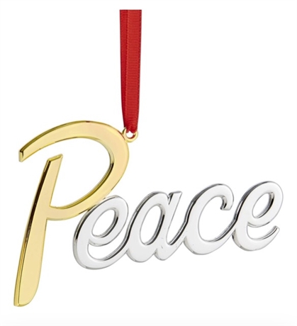 Nambe Peace Ornament