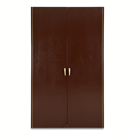 WineMate-Cooled 204-Bottle Wine Cabinet, Mahogany-Finish Double-Door Cellar