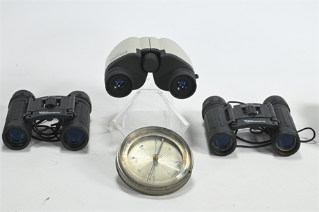 Binoculars and Compass
