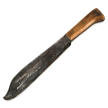 WWII USMC Bolo Machete & Boyt 1945 Leather Scabbard