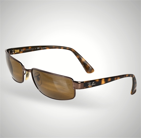 Ray-Ban RB3364 014/57 Polarized Sunglasses – 62 mm Brown Frame with Case & Cloth