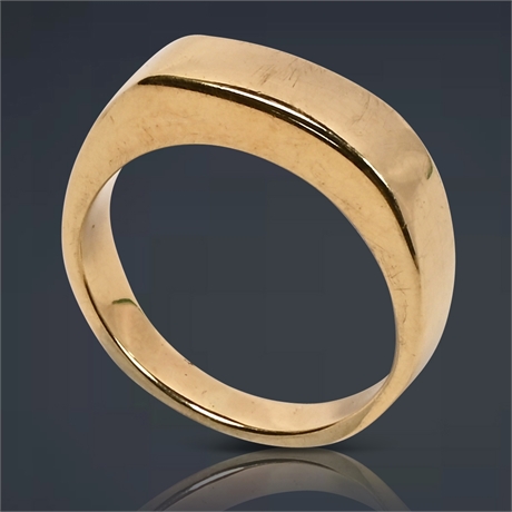 14K Contemporary Gold Band, Size 5