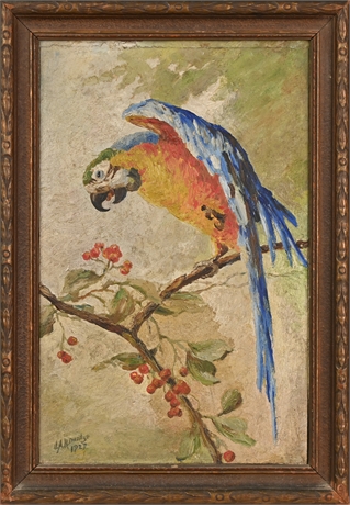 Early 20th Century Parrot Painting