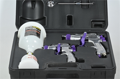 Central Pneumatic 2 Piece Professional Automotive HVLP Spray Gun Kit