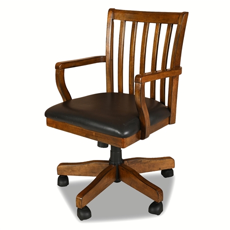 Mission Slat-Back Swivel Office Chair by Ashley Furniture