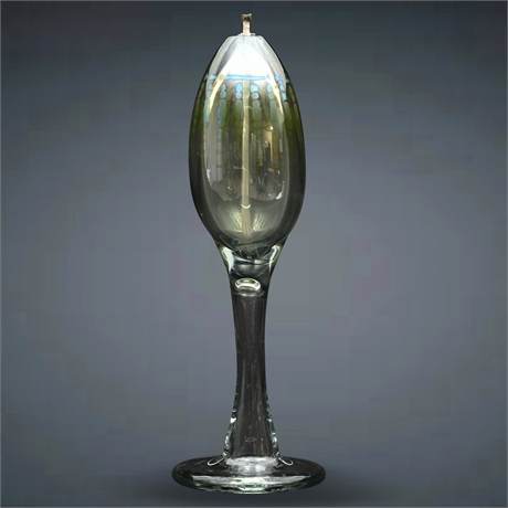 Brian Maytum Hand-Blown Art Glass Oil Lamp