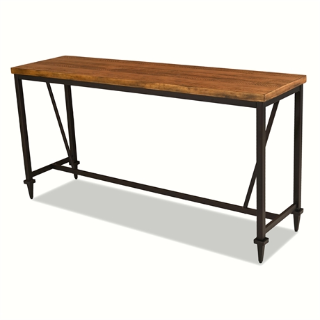 Hillsdale Furniture Wood & Steel Bar Console Table — Industrial Style
