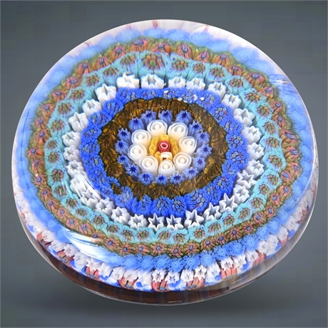 Baccarat Concentric Millefiore Paperweight