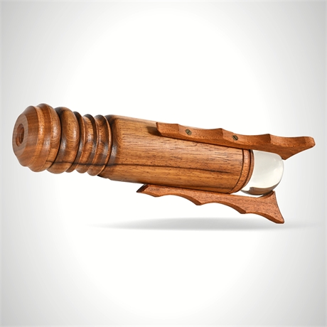 Studio Walnut Teleidoscope, Rocket Form with 2" Crystal Sphere Lens