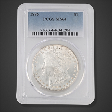 1886 Morgan Silver Dollar – Philadelphia Mint – PCGS MS64