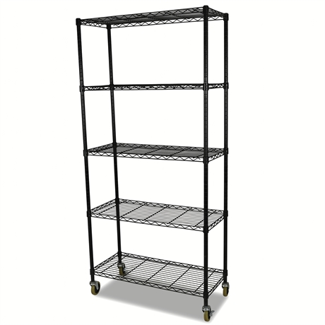 77" Metal Shelving on Casters