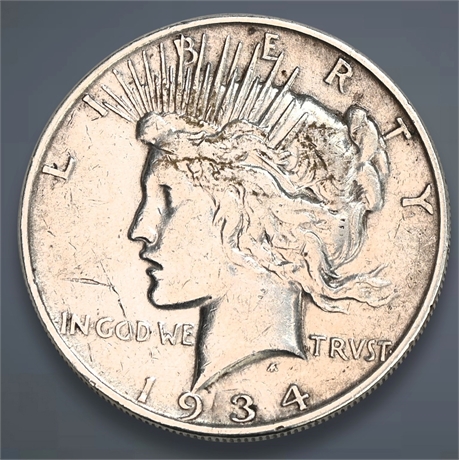 1934 Peace Silver Dollar