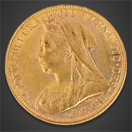1901-M Great Britain Gold Sovereign – Melbourne Mint – Queen Victoria