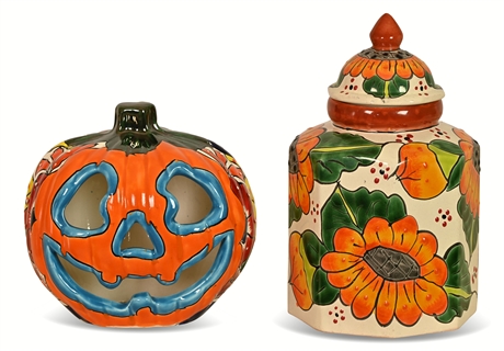 Talavera Jack-O-Lantern & Canister