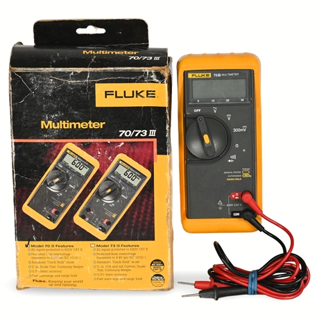 Fluke 70 III Multimeter with Original Box & Accessories