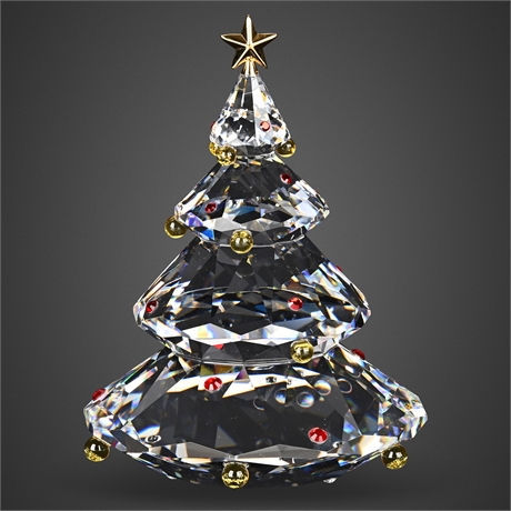 Swarovski Silver Crystal Christmas Tree 266945 - Box & Certificate