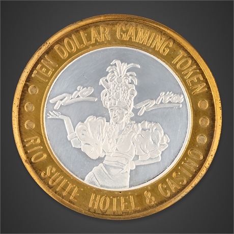 1994 Rio Suite Hotel & Casino $10 Silver Strike – Rio Rita – .999 Silver