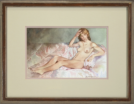 David Drummond Original Nude Watercolor
