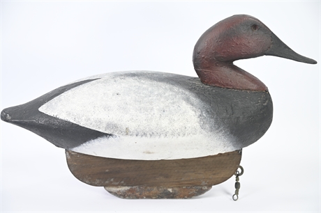 Antique Canvasback Wood Decoy Duck