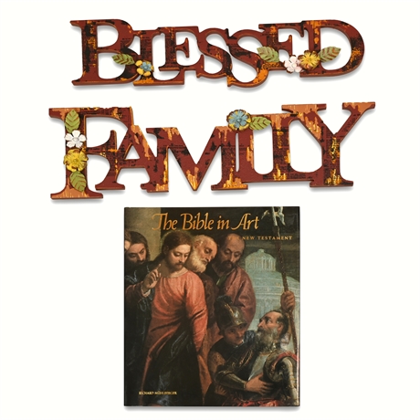 Bible In Art The New Testament + Blessed & Family Wall Art