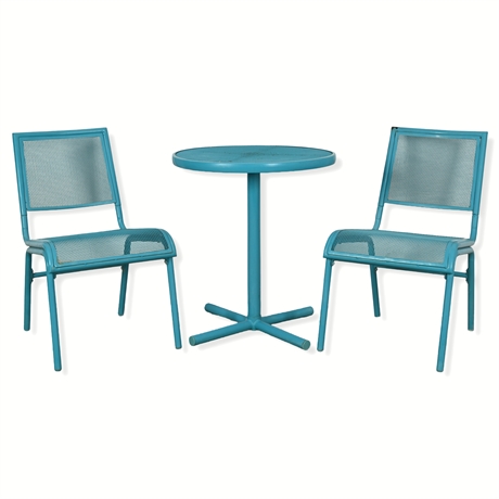 Vintage Blue Patio Bistro Café Set