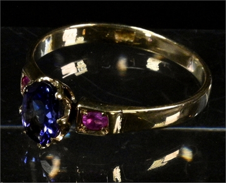 Victorian Tanzanite & Ruby Ring