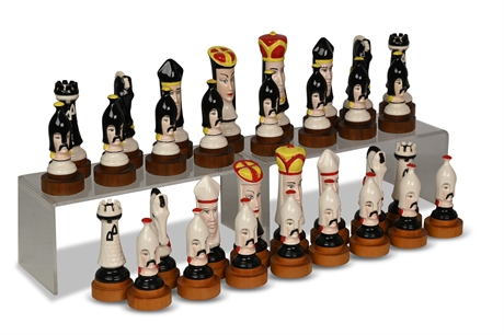 Medieval Style Figural Chess Pieces