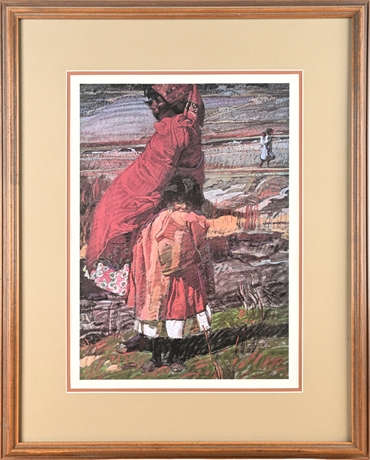 George Carlson Tarahumara Women with Children Limited Edition Print, 1982