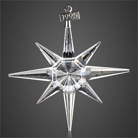1995 Swarovski Crystal Holiday Star Ornament • Box & Documentation