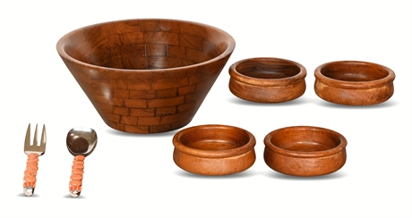 Solid Wood Salad Set