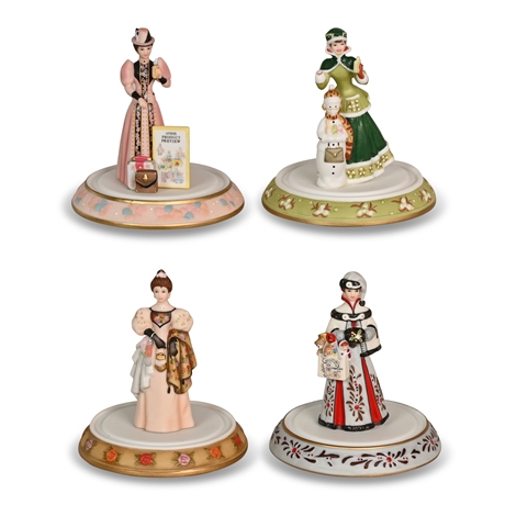 (4) Avon Miniature Figurines Mrs. Albee