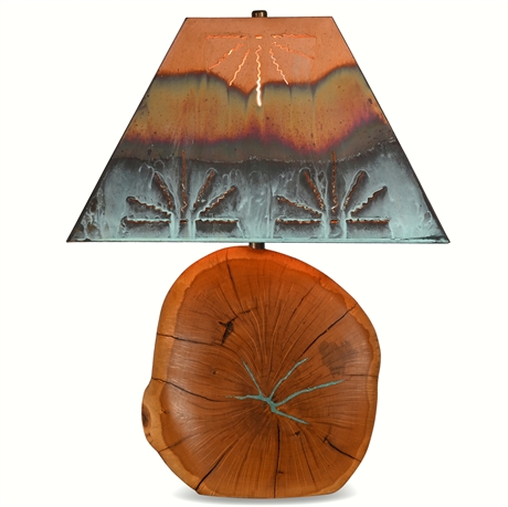 Kohler Turquoise Inlay Mesquite Lamp