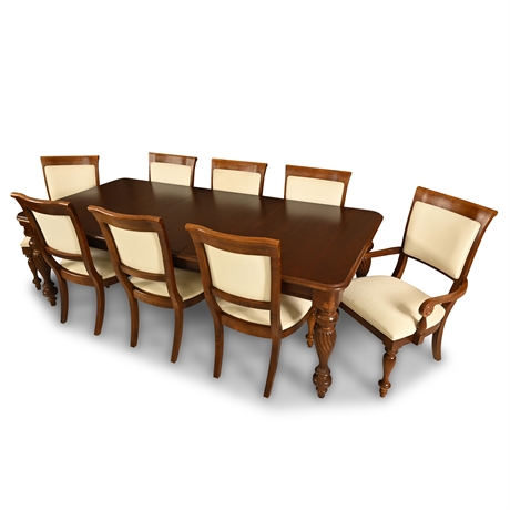 Stanley Furniture British Colony Dining Set — Table, 8 Chairs, Pads​​​​​​​