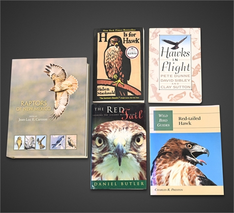 Set of 5 Hawk & Raptor Books – Macdonald, Sibley, Cartron, Preston & Butler