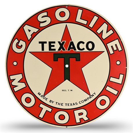 Texaco Motor Oil Gasoline Sign