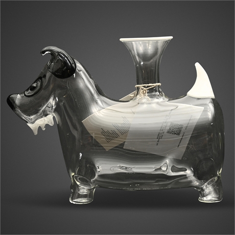 Massimo Lunardon Schnauzer Nano Glass Decanter 77/99 — Signed & COA