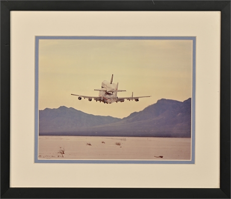 Original NASA Columbia Shuttle Landing Framed Photo